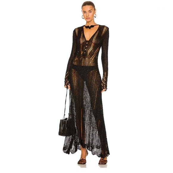 Norma Kamali Dresses & Skirts - Norma Kamali Black Sheer Maxi Dress